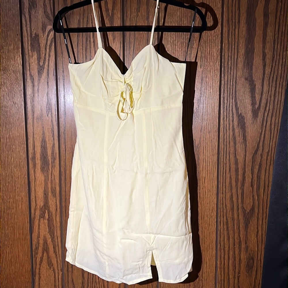 Yellow mini dress